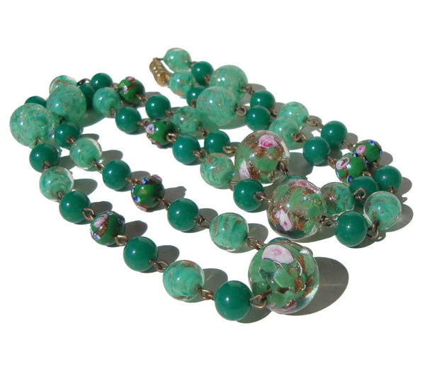 Vintage Murano Glass Bead Necklace