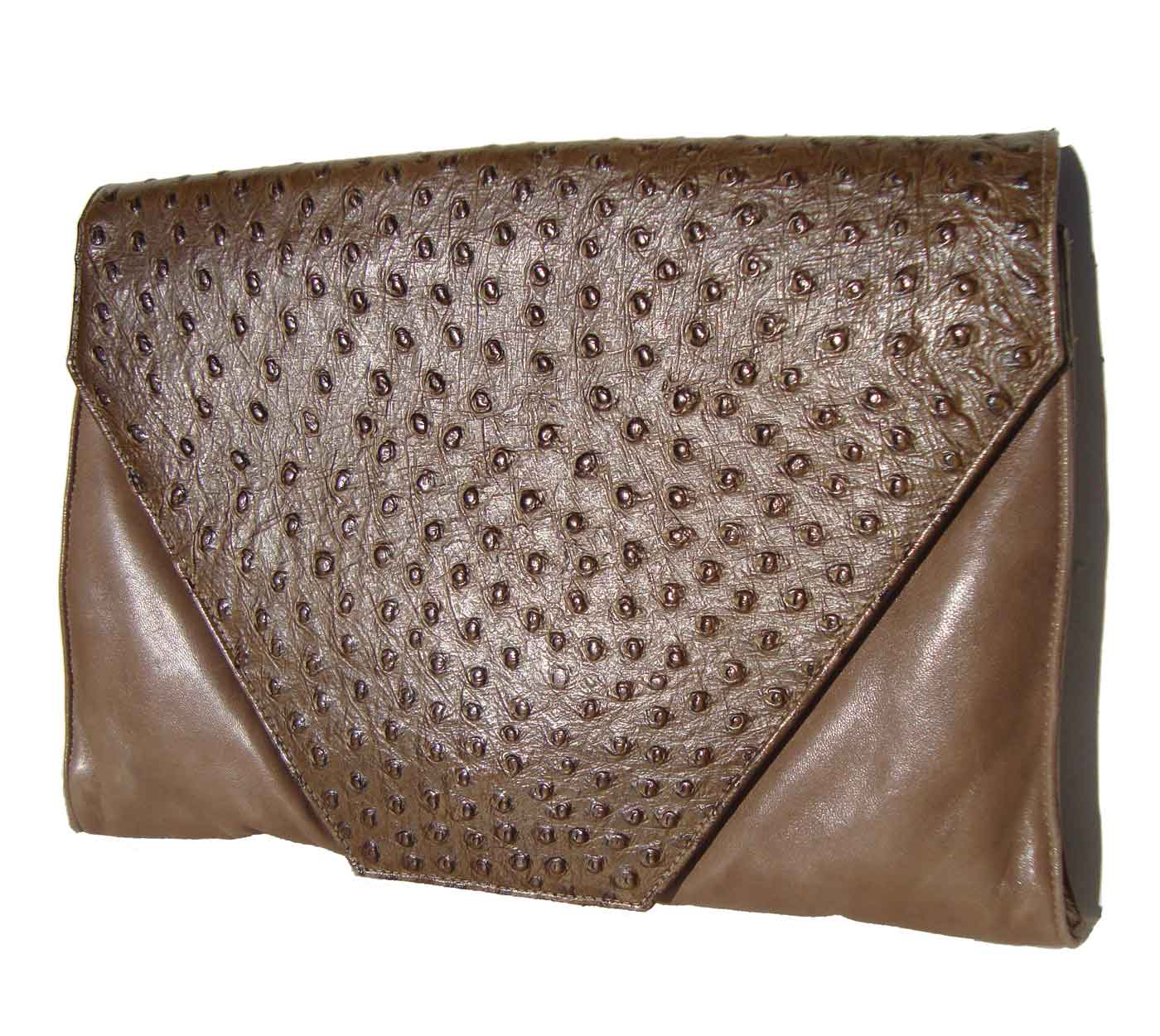 AP studio SONDRA ROBERTS クラッチBAG Vintage 80s Ostrich Leather Clutch Purse Sondra Roberts Bag