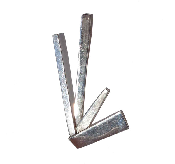 Vintage 80s Taxco Sterling Silver Postmodern Brooch Abstract Pin