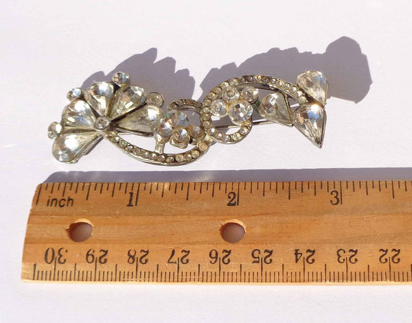 Vintage 3D Rhinestone Brooch