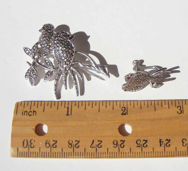 Art Deco Love Bird Jewelry Set