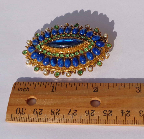 Rhinestone Cocktail Pin - Metro Retro Vintage