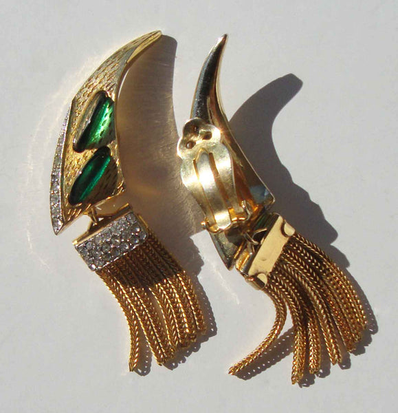 Bellini Rhinestone & Chain Fringe Earrings