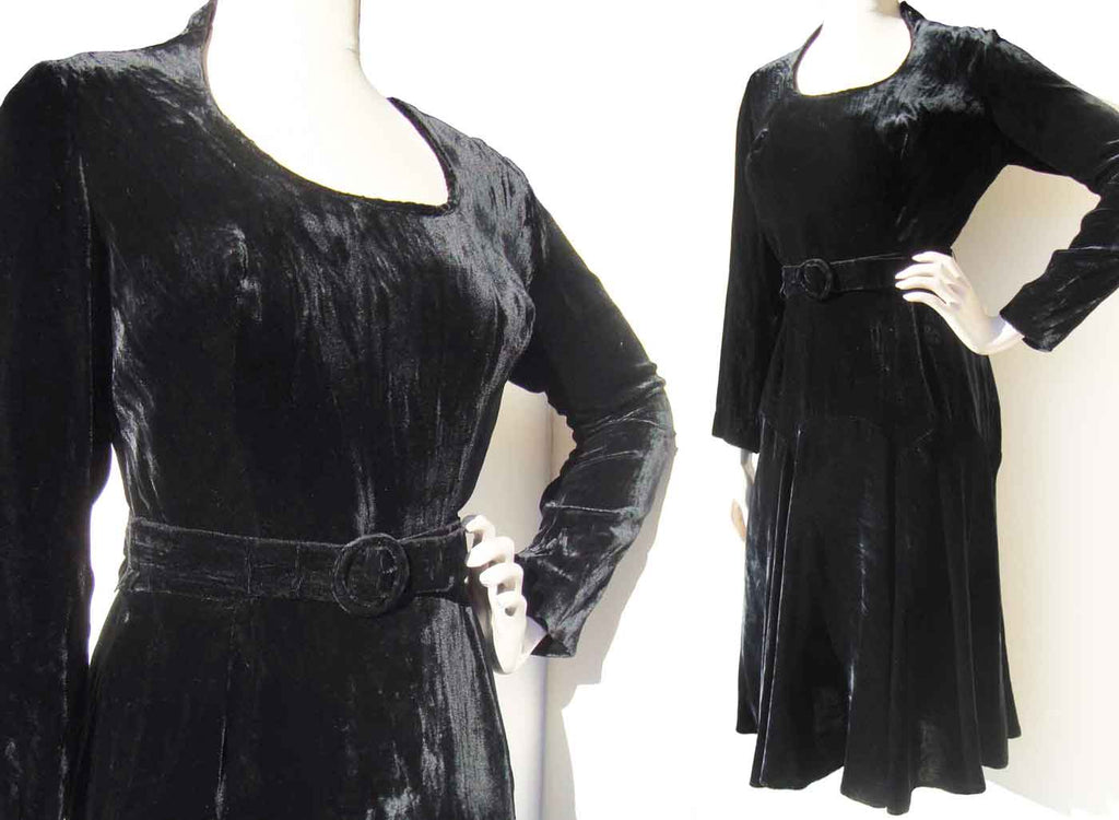 Vintage 60s Black Velvet Evening Cocktail Dress M Metro Retro Vintage Vintage 60s Black Velvet Evening Cocktail Dress M Metro Retro Vintage