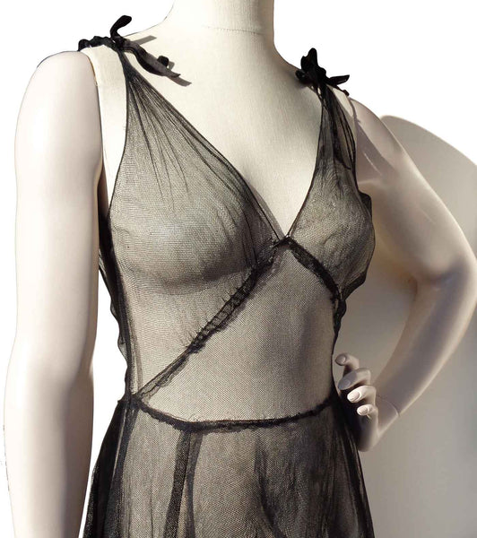 Semi-Sheer Tulle Dress - Metro Retro Vintage