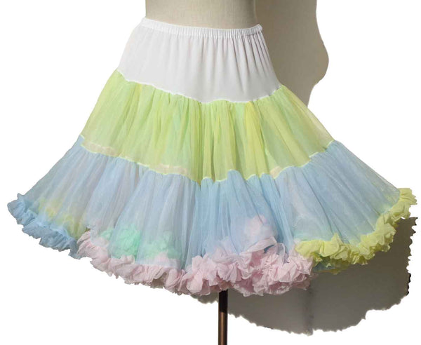 Vintage Sam’s Petticoat Rainbow Crinoline Full Circle Skirt TuTu - S