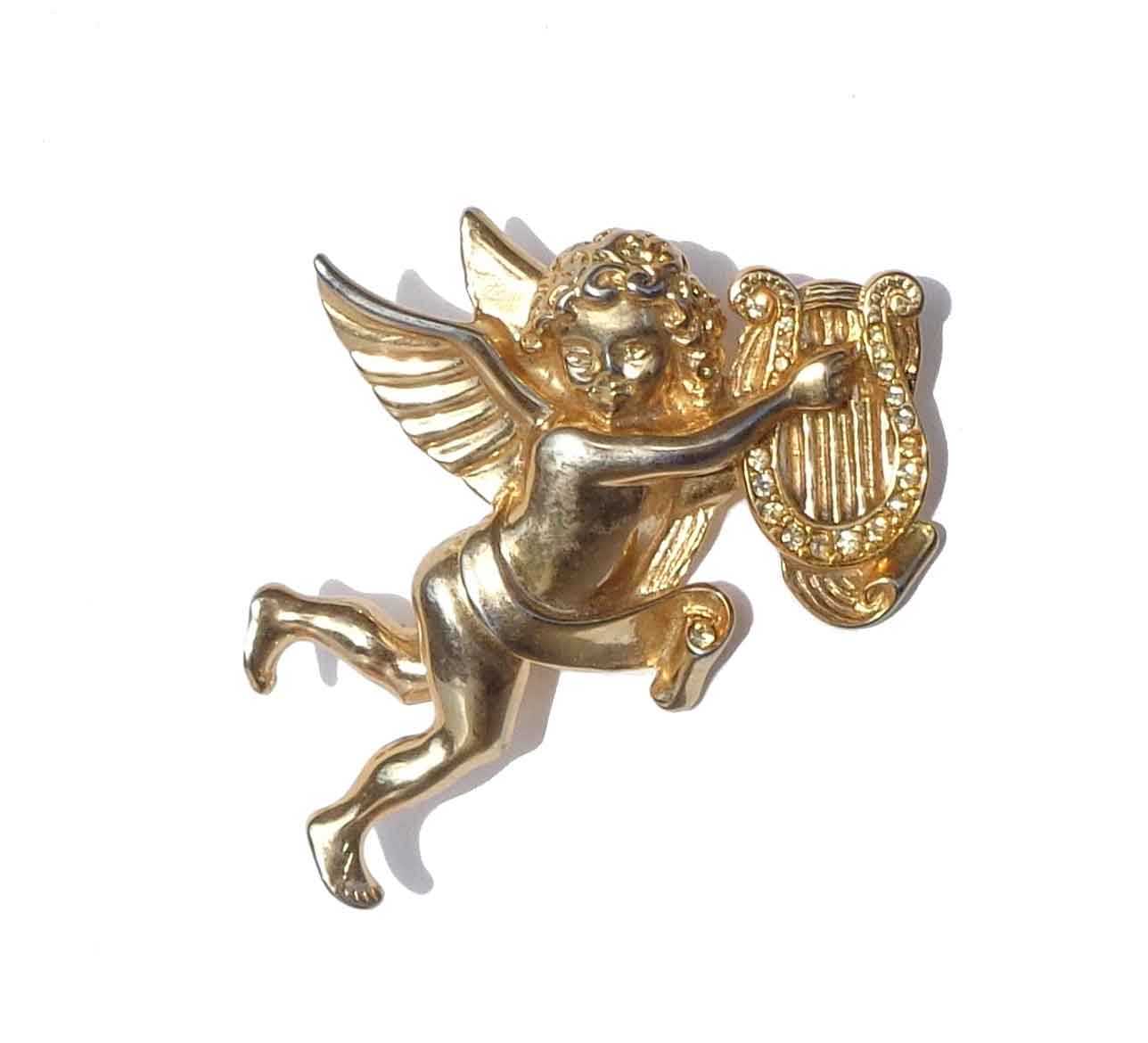 Vintage Givenchy Cherub & Lyre Brooch