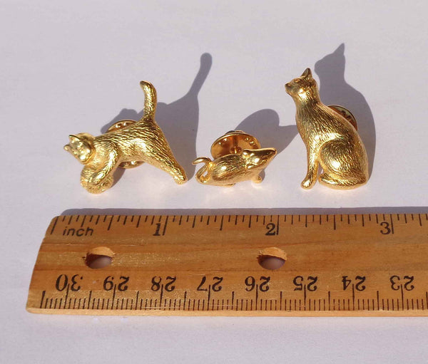 Metro Retro Vintage Trifari Cats and Mouse Pins