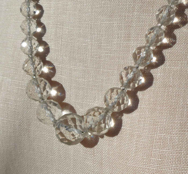 Art Deco Clear Crystal Necklace