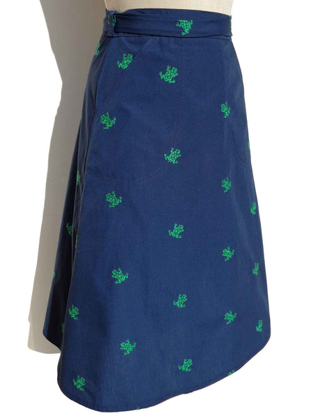 1970s Wrap Skirt with Frogs