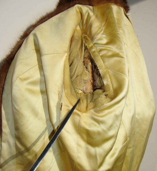 1950s Silk & Mink Gown