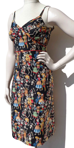 Fiesta de los Muertos Dress - Metro Retro Vintage