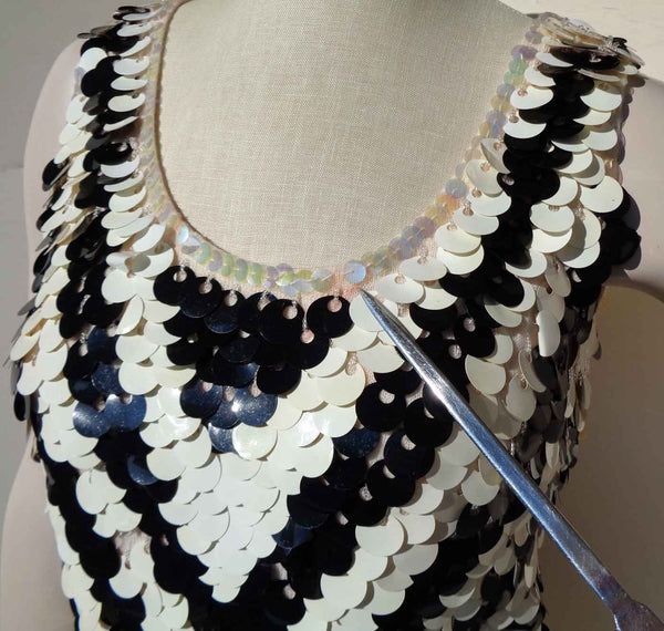 Swinging Mod 60s Ladies Sequin Top