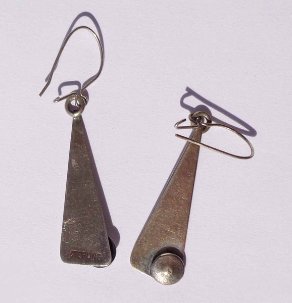 70s Modernist Sterling Silver Earrings