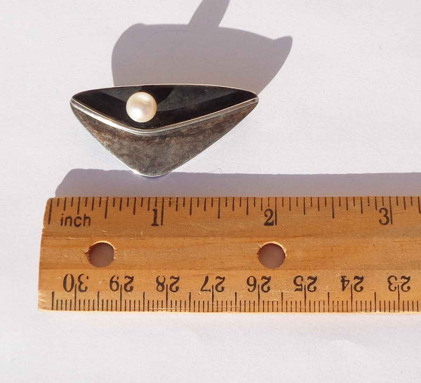 Sterling Pearl Brooch - Delfino of Taxco