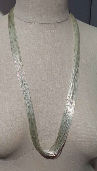 Native American Sterling Heishi Bead Necklace