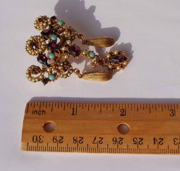 Victorian Revival Florenza Brooch Pin