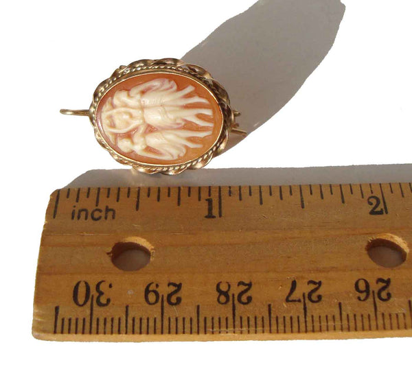 Vintage Gold Cameo Earrings