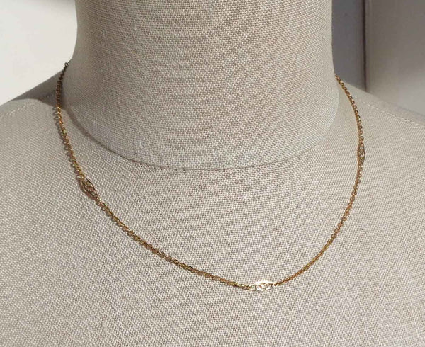1960s 14K Gold Chain Link Necklace