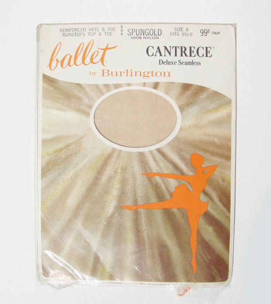 Vintage 60s Cantrece Seamless Stockings Nylon Hose New in Package Sz 8.5-9