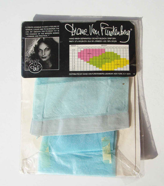 Vintage Blue Nylons - Diane Von Furstenberg