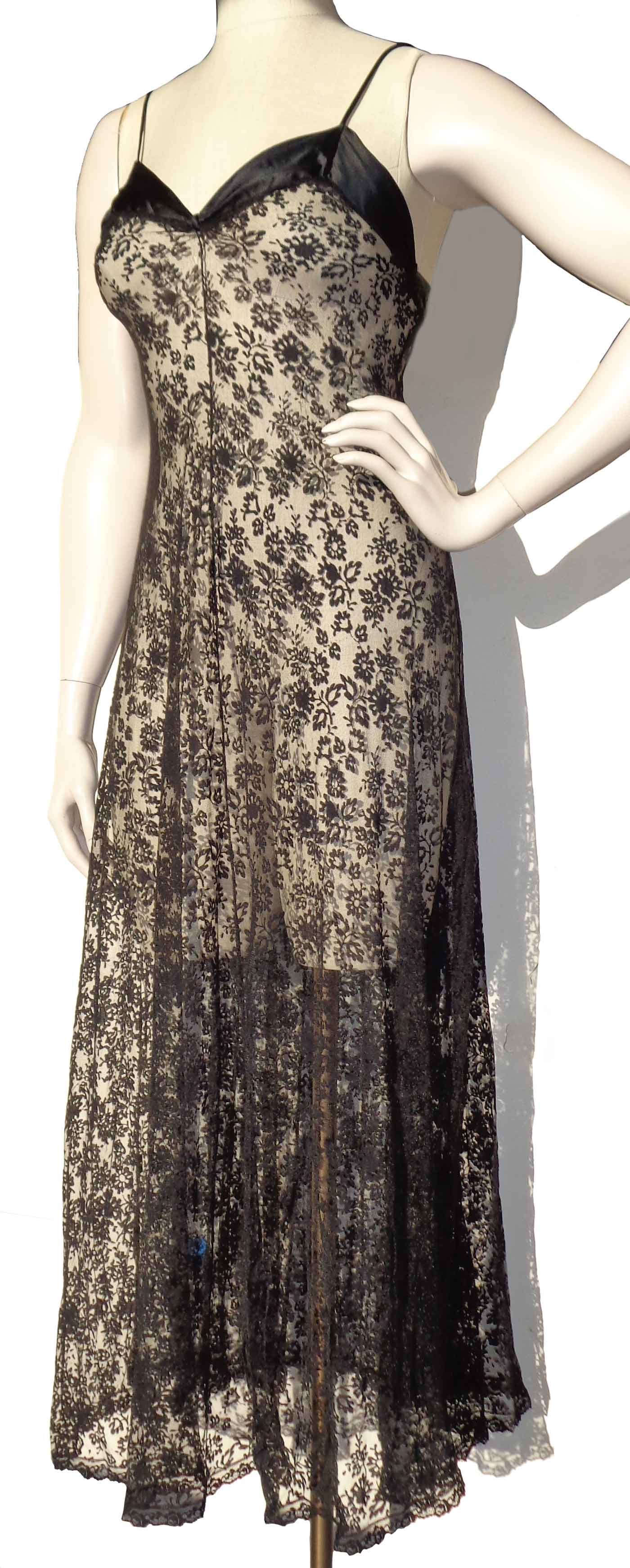 Vintage 90s Black Lace Negligee Lingerie Nightgown S XS Vintage 90s Black Lace Negligee Lingerie Nightgown S XS