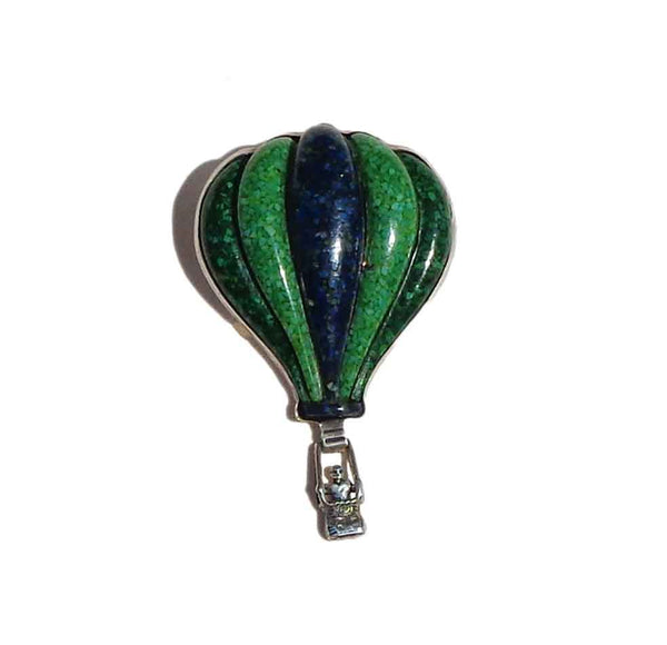 Vintage Hot Air Balloon Sterling Silver & Gemstone Brooch Pendant – Carolyn Pollack