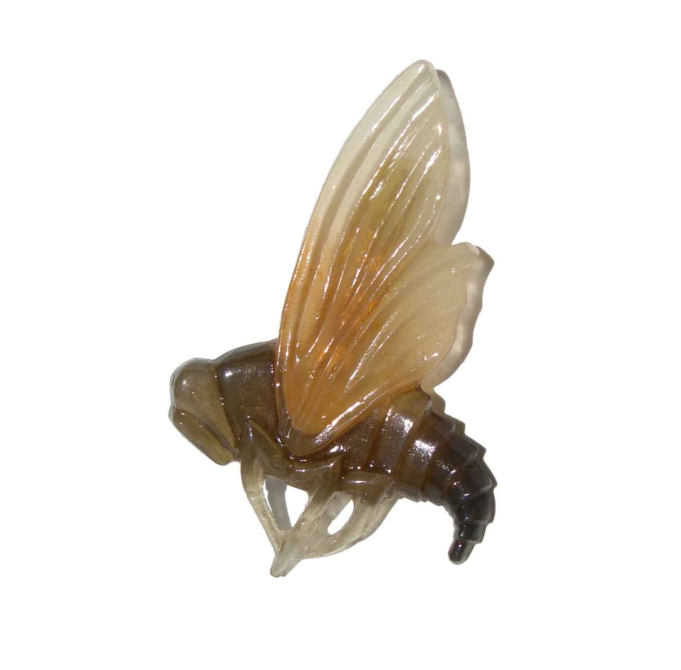 Vintage Art Deco Cicada Brooch Bee Insect Pin 3+ Inches
