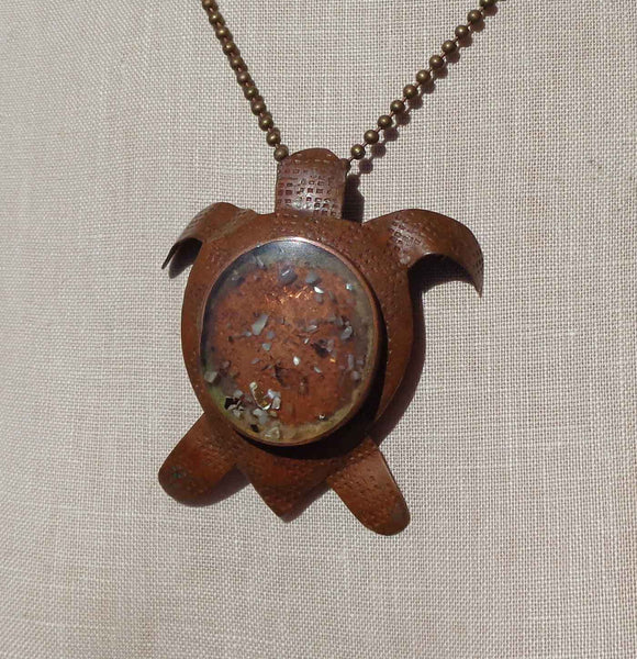 Copper Sea Turtle Necklace - Metro Retro Vintage