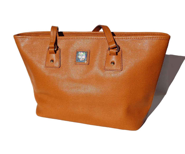 Vintage 90s Dooney & Bourke Leather Bag Doris Carryall Tote Handbag