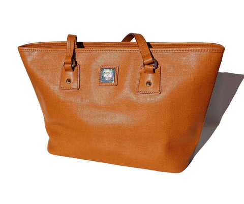 Vintage 90s Dooney & Bourke Leather Bag Doris Carryall Tote Handbag