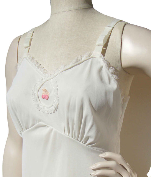 Vintage Cherry Applique on Slip