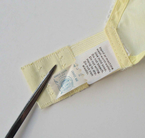Vintage Brassiere Label