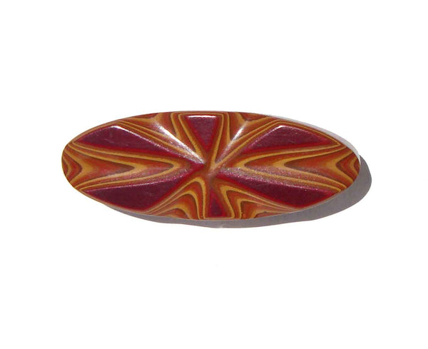 Vintage 40s Iro Urushi Pin Camo Bakelite Layered Lacquered Japanese Brooch