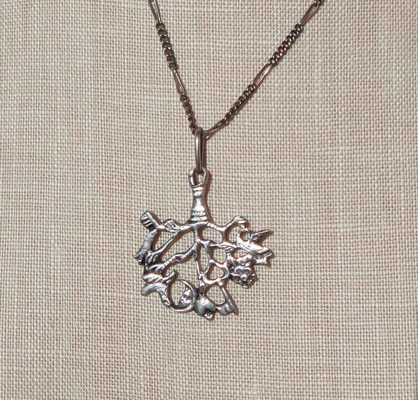 Vintage Sterling Silver Cimaruta Pendant Necklace – Italy