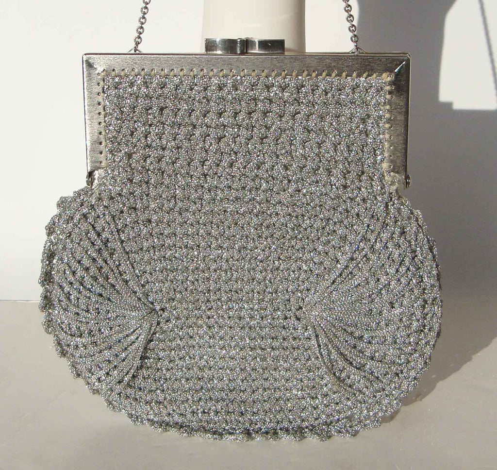 dress purse silver Beaded Evening Purse Silver
