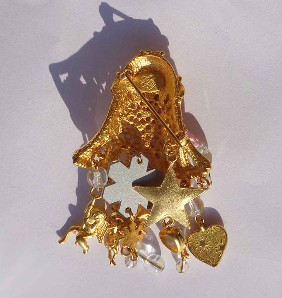 Kirks Folly Bell & Charms Brooch