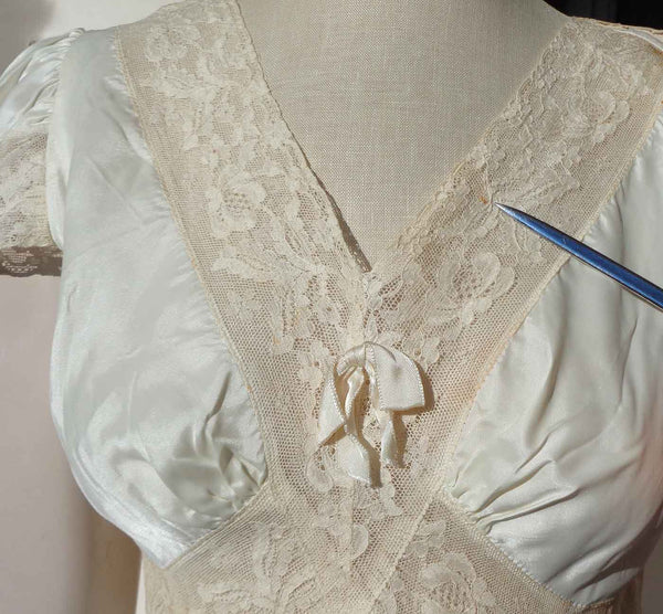 Art Deco Rayon Lace Nightgown Lingerie