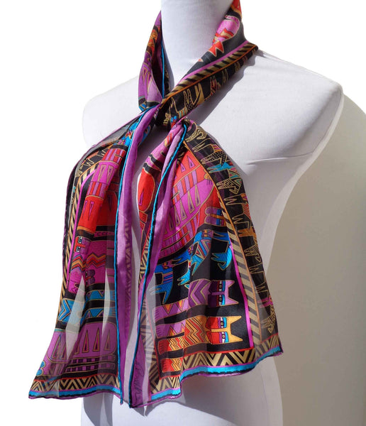 Laurel Burch Cat Scarf - Metro Retro Vintage