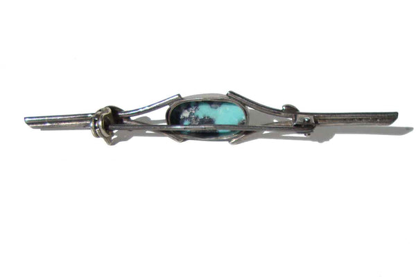 Modernist Turquoise Brooch - Metro Retro Vintage