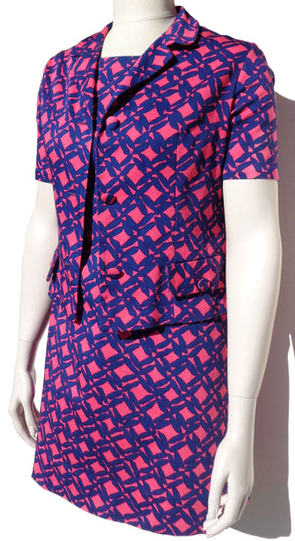 60s Psychedelic Dress & Jacket