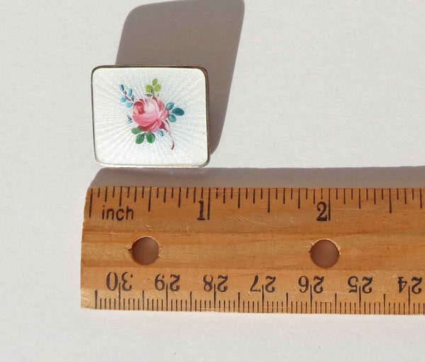 Ivar Holth Guilloche Enamel Brooch