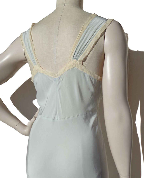 40s Rayon and Peekaboo Lace Nightgown