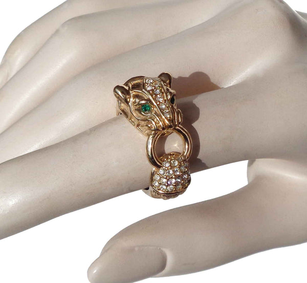 Vintage Rhinestone Panther Ring Sz 8 – Banana Republic