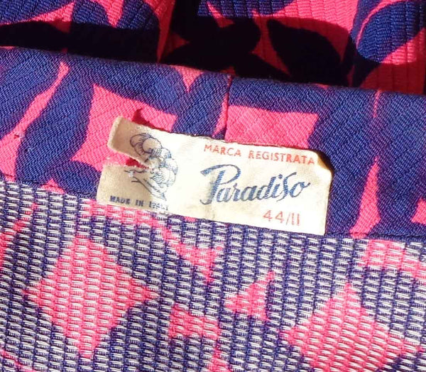 1960s Made in Italy Dress Label