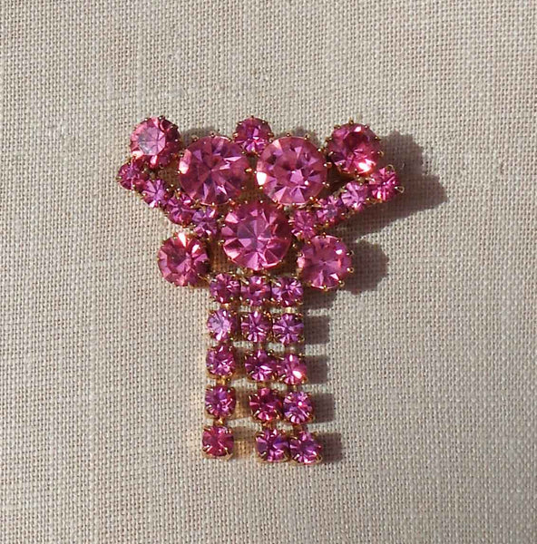 1960s DeLizza & Elster Pink Brooch