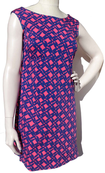 1960s Pink and Purple Mini Dress