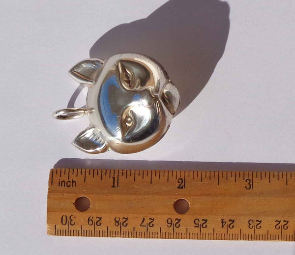 Silver Puffy Cat Jewelry