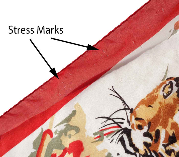 Vintage 80s Leonardi Tiger & Leopard Print Scarf 30 x 30 Inches - Made in Italy