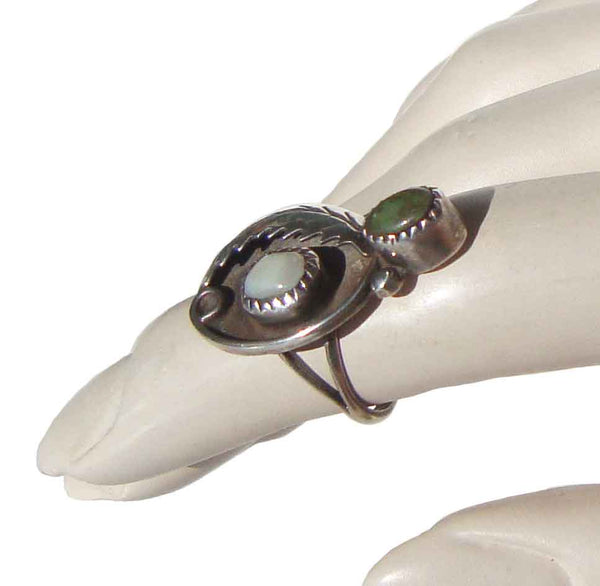 Navajo Double Stone Ring - Metro Retro Vintage